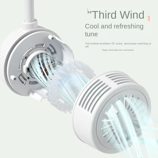 Foldable Neck Fan Portable Silent USB Charging Outdoor Sports Turbine Bladeless Mini Neck Fan by eprolo