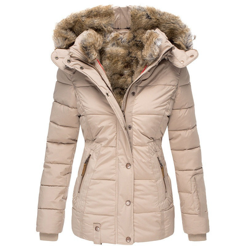 Zipper long sleeved slim fit cotton jacket hooded coat by eprolo