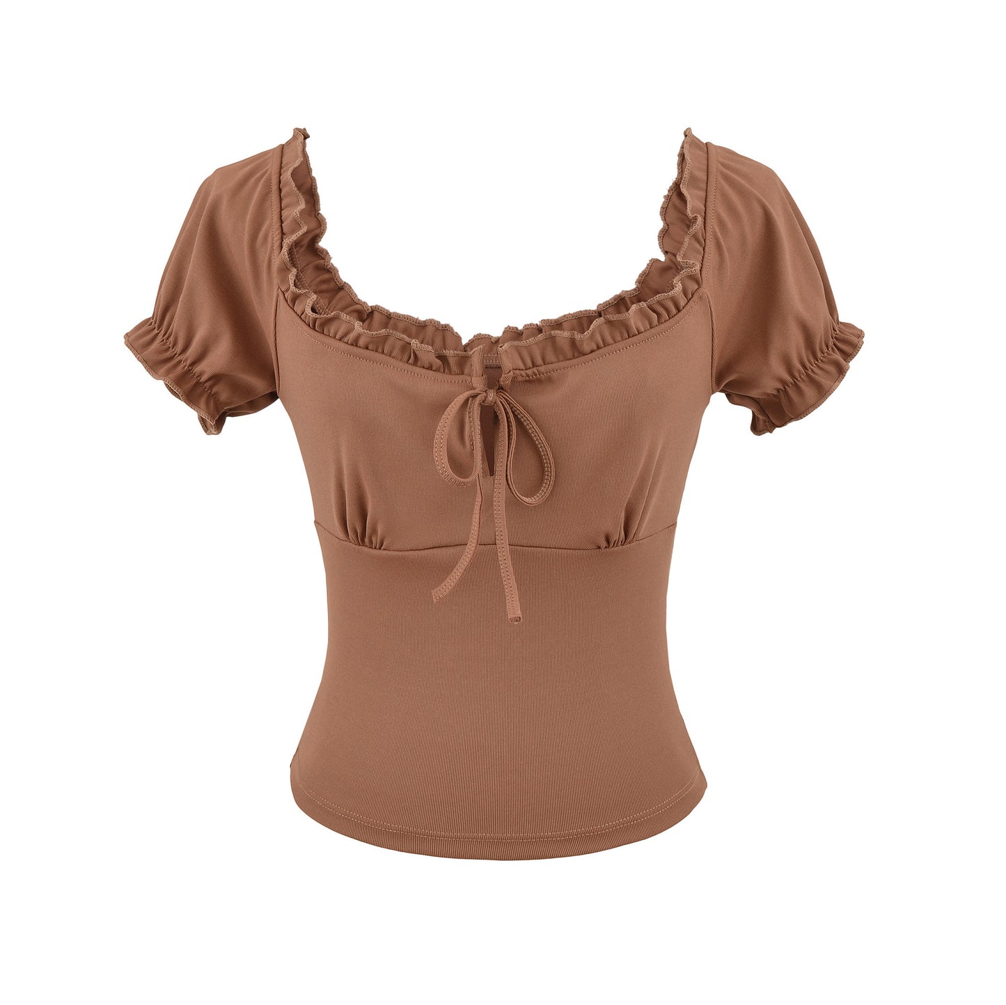 Square neck short sleeved T-shirt for women by eprolo
