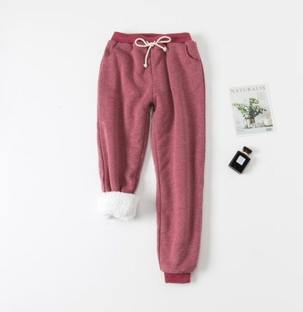 Lamb velvet padded sweatpants by My Store