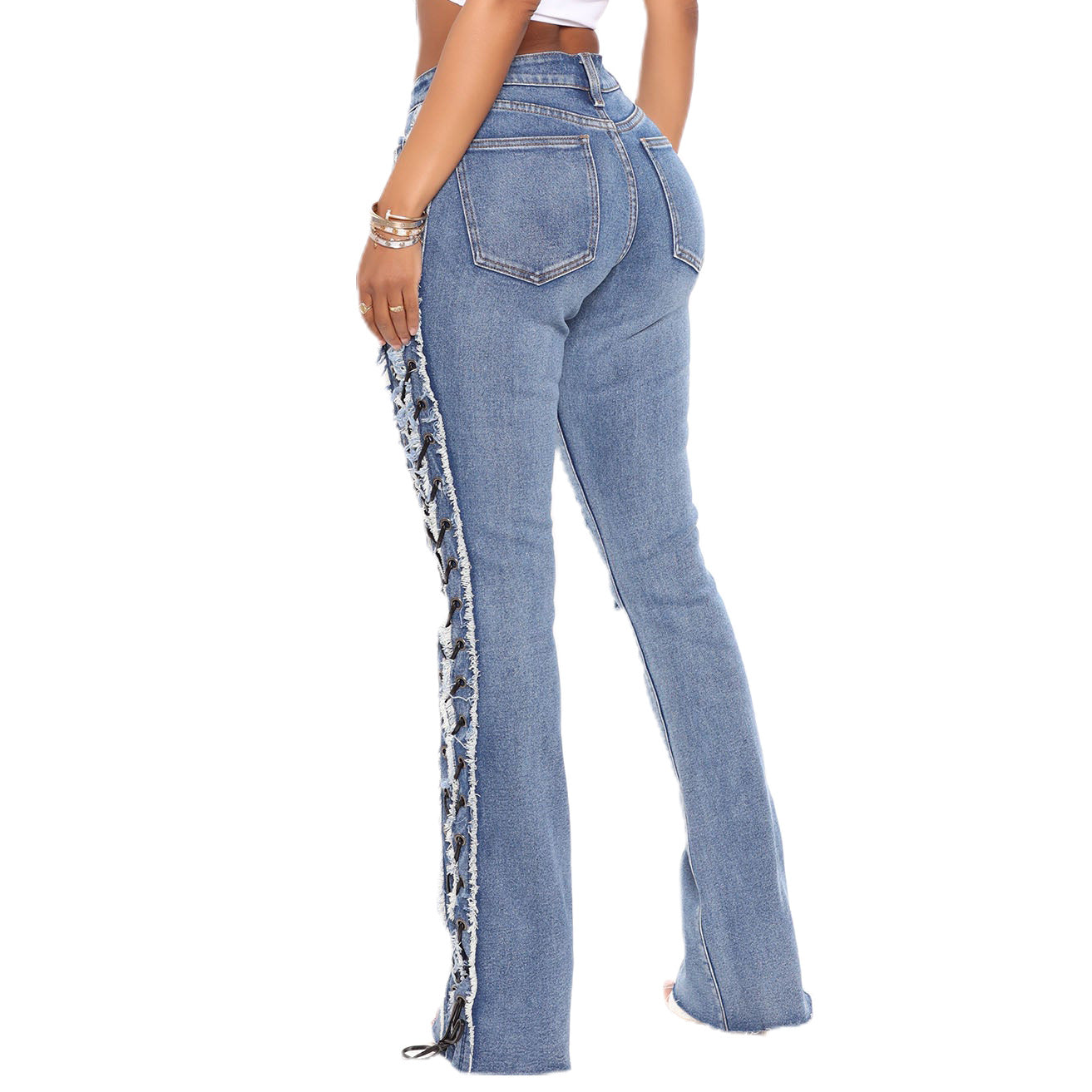 Slim fit ripped denim pants by eprolo