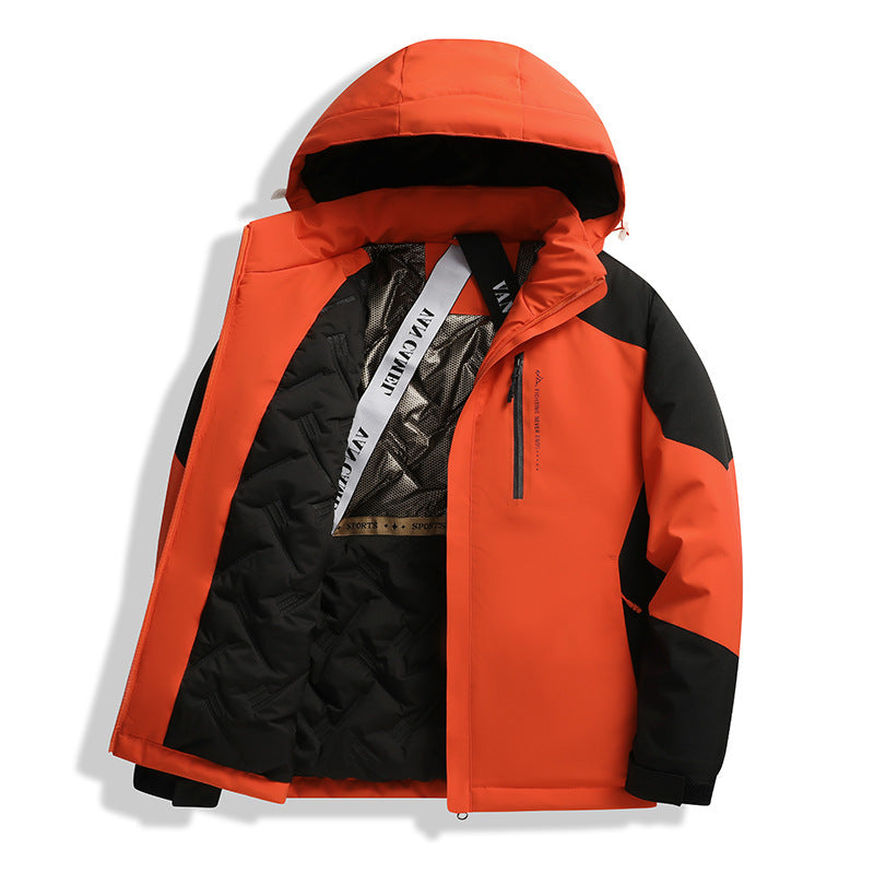 Charge Jacket Men's Loose Thick Cotton Coat by DERILUJA LLC