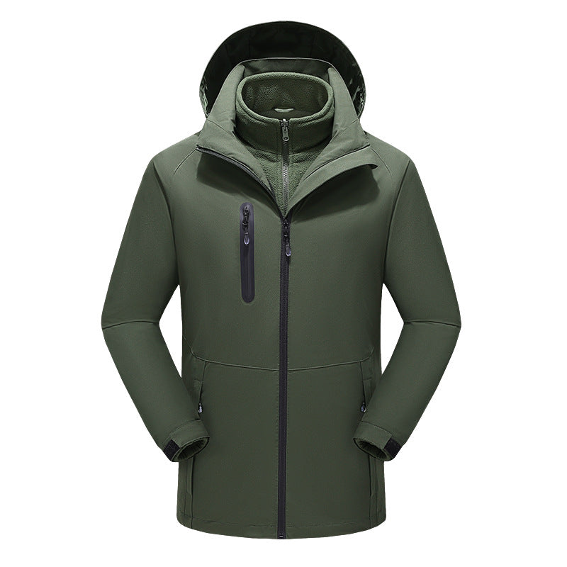 Thermal assault jacket, 3-in-1 cotton jacket with hood, men's warm cotton jacket, outdoor carbon fiber heating jacket by eprolo