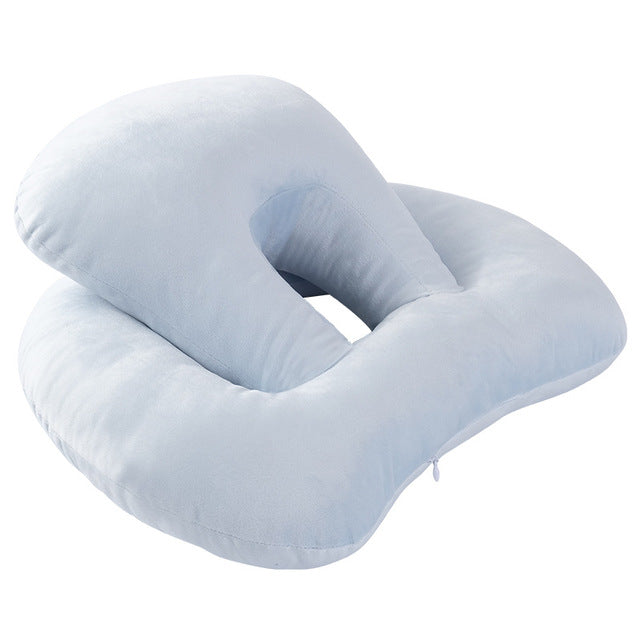 U-Shaped Desk Nap Pillow Neck Supporter Seat Cushion Headrest Travel Neck Pillow With Arm Rest by DERILUJA LLC