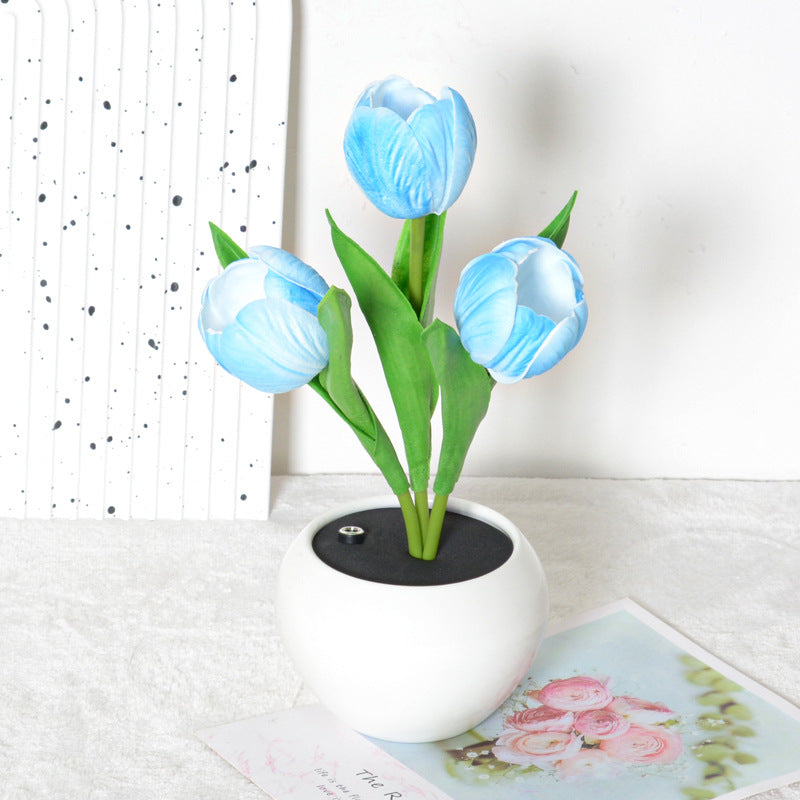 Rechargeable Tulip Night Light LED Simulation Flower Creative Table Light Home Decoration Bedroom Decoration Atmosphere Light by eprolo
