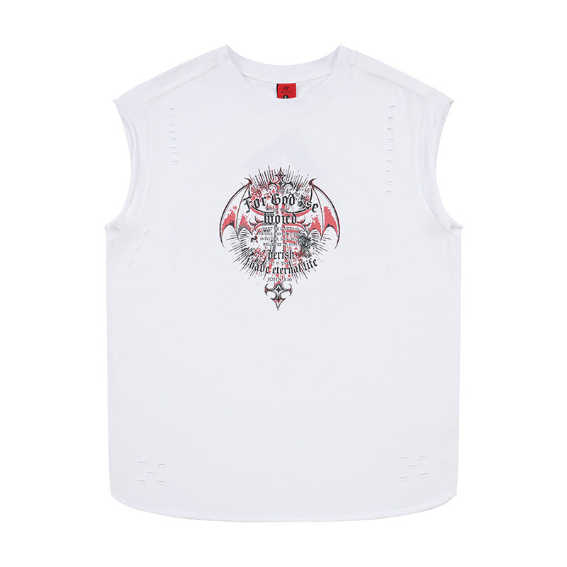 Cross made old dirty wide shoulder vest by eprolo