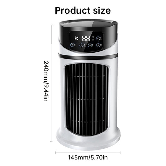Six - speed timed silent AC cooling fan, new mini portable AC, USB air cooler, bladeless electric fan. by eprolo