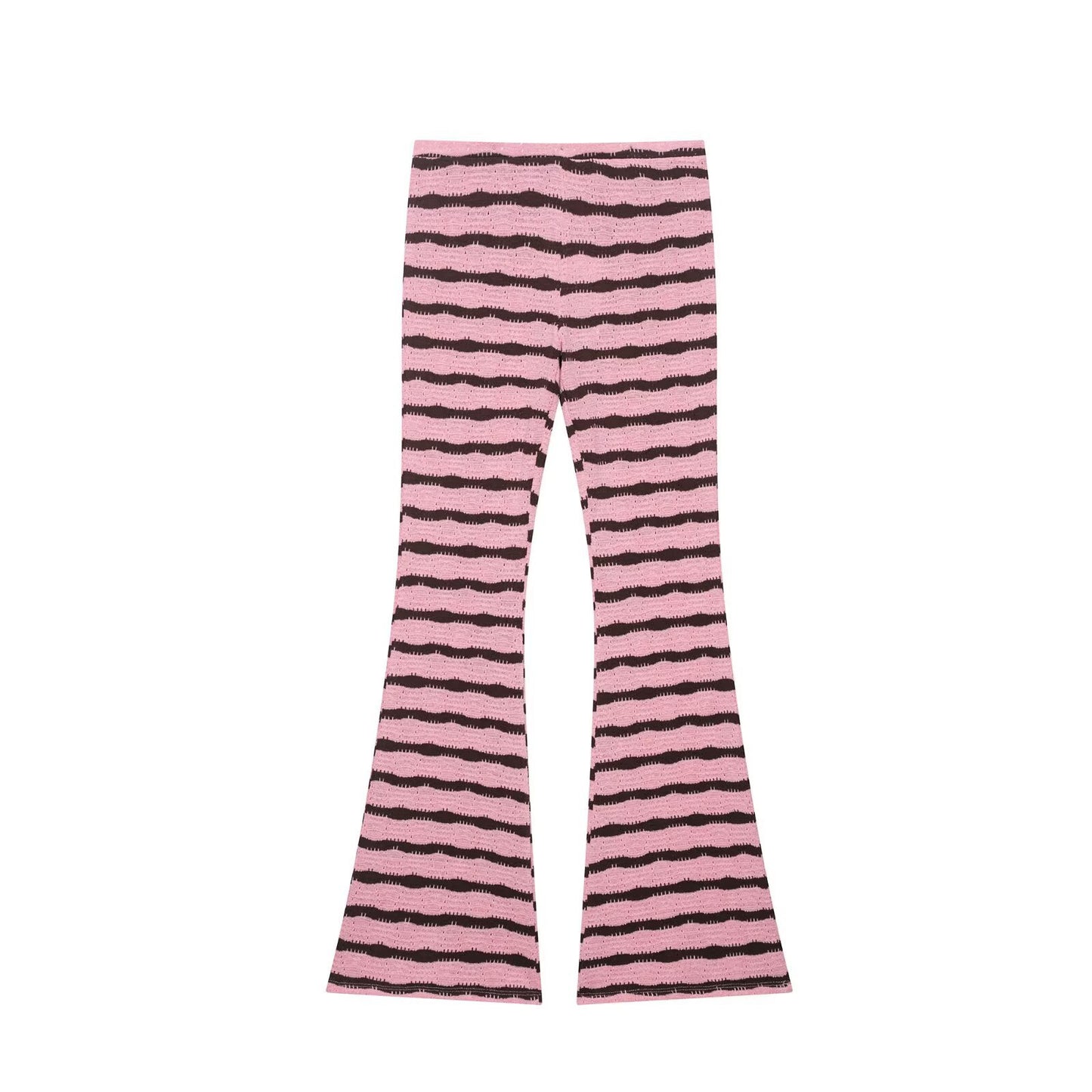 Striped knit camisole top+micro flared pants set by eprolo