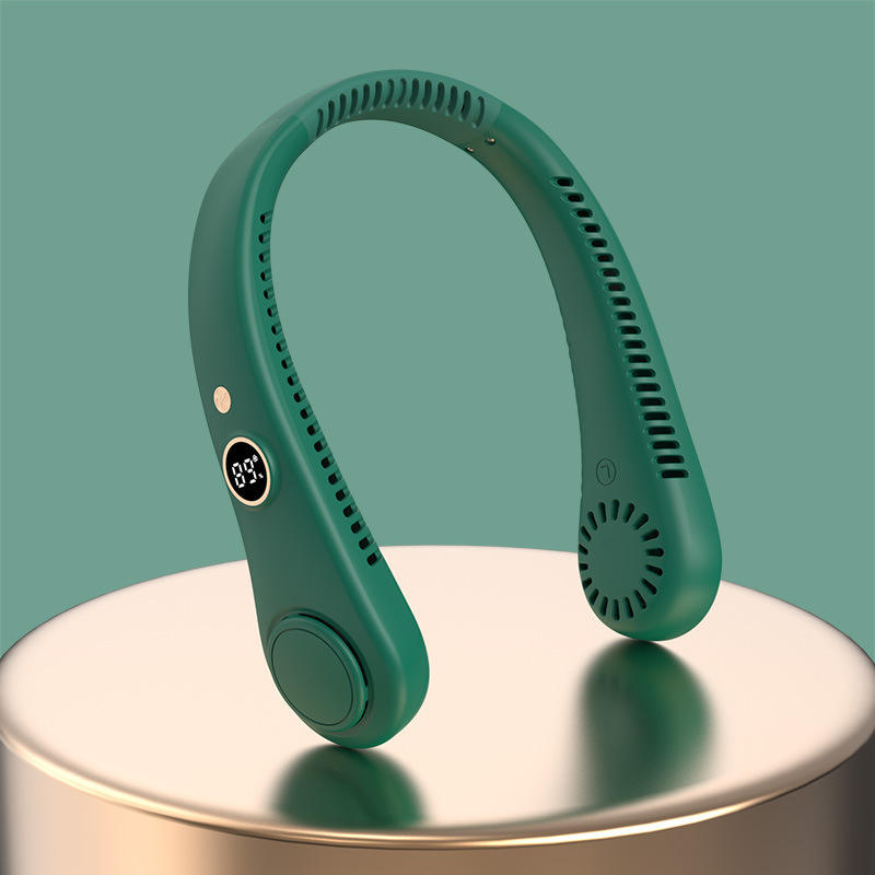 Bladeless Rechargeable Neck Fan Portable Outdoor Hanging 5 Speeds Adjustable Neck Fan Box Plastic Hand Free by eprolo