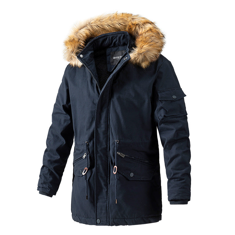 Men’s Long Washed Jacket – Casual Fall & Winter Coat