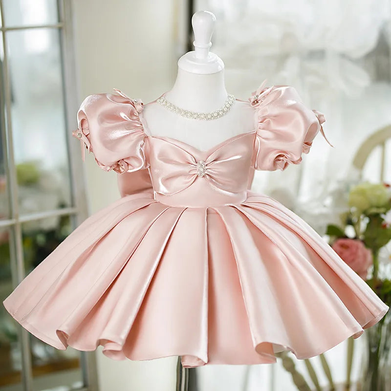 Children's Dress Princess Dress Performance Small Host Dress Girls' Birthday Banquet Flower kids clothes by DERILUJA LLC
