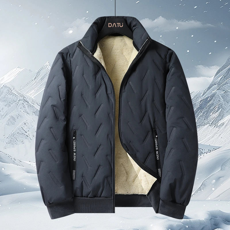 Men's hooded warm short jacket winter zipper pocket jacket outdoor sports and leisure work clothes windproof cotton jacket by Badon Shop LLC