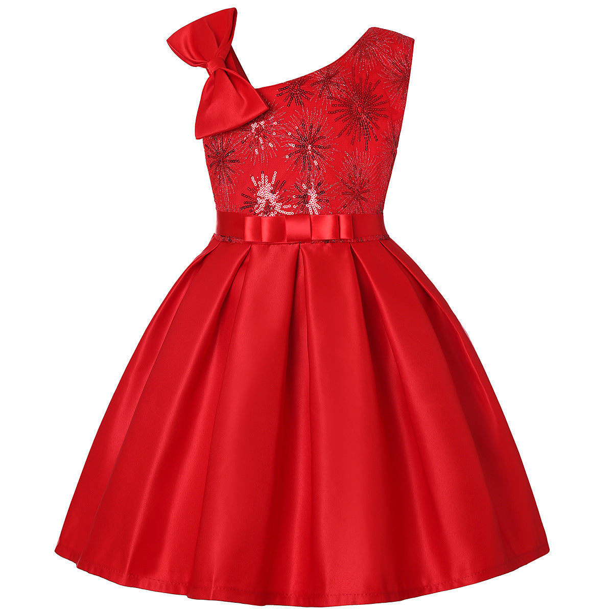New Children Shirt Party Sequins Dress by DERILUJA LLC