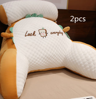 Sofa Fluffy Cushion Luncheon Pillow Triangle Reading Cushion Bedside Soft Large Backrest Lumbar Cushion Office Chair Cushion by DERILUJA LLC