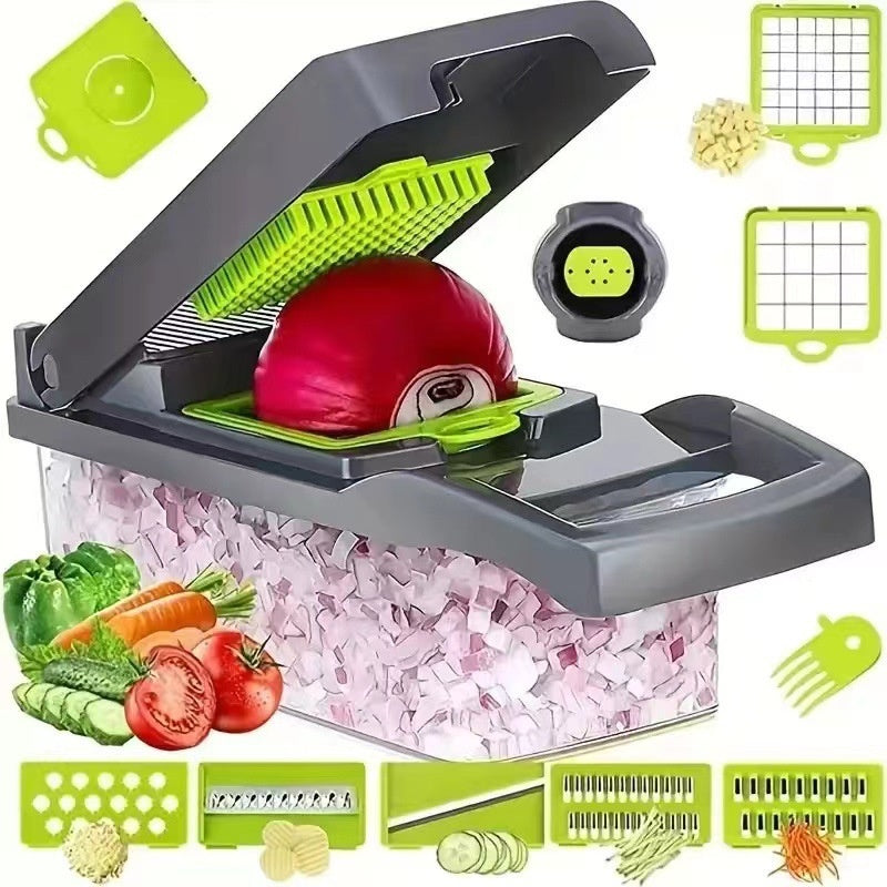 Multifunctional Vegetable Chopper Kitchen Dicer Grater Shredder Set Vegetable Cutter by eprolo