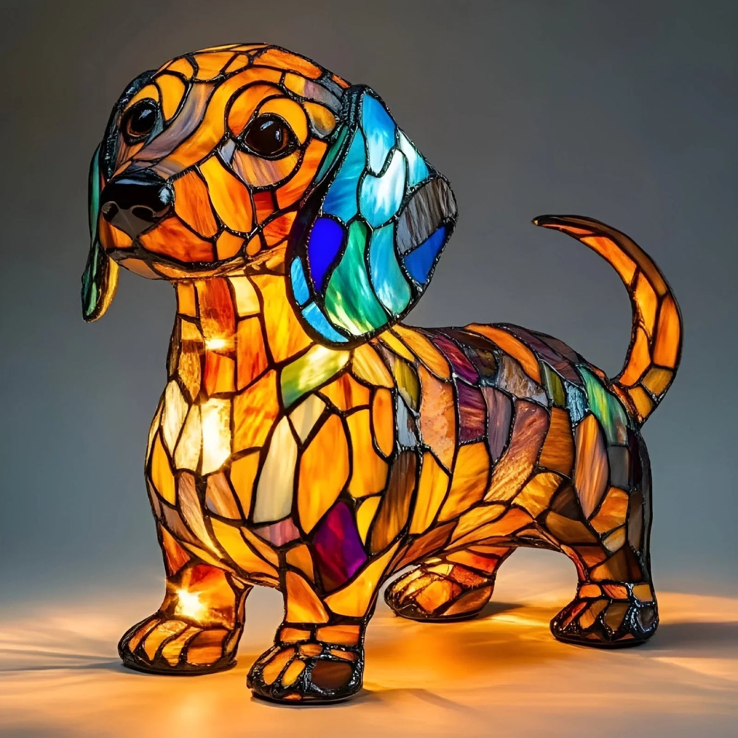 Dachshund Lamp - Bigfoot Lamp Resin Statue LED Decorative Light by eprolo