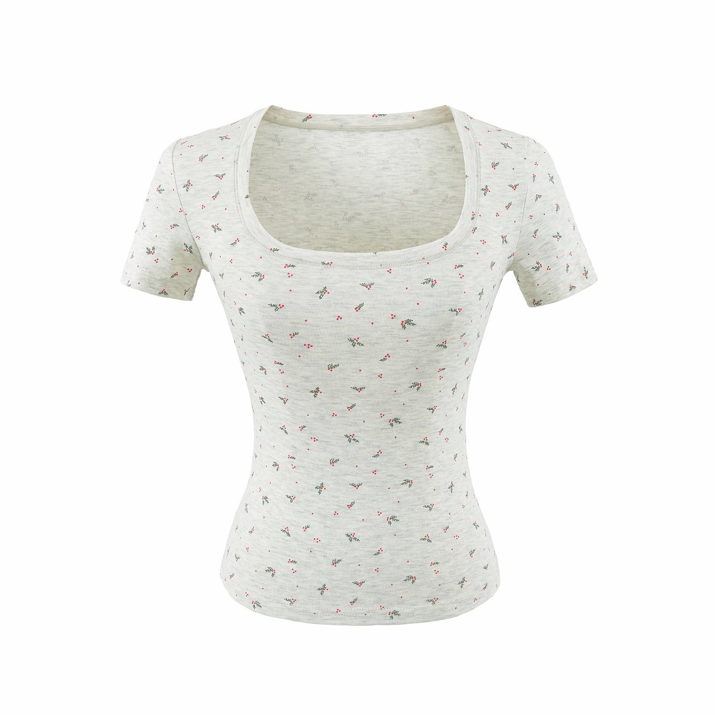 U-Neck Short Sleeve T-Shirt for Women by eprolo