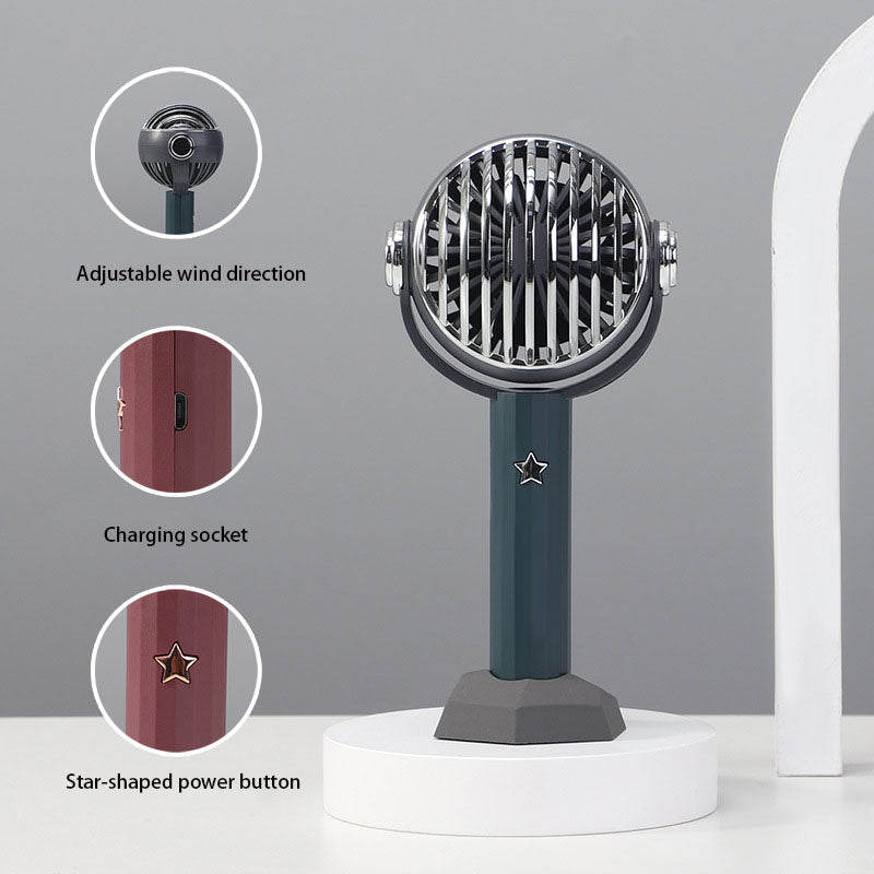 Birthday Gift USB Handheld Electric Fan Desktop Ornaments Home Living Room Ornaments Gift by eprolo