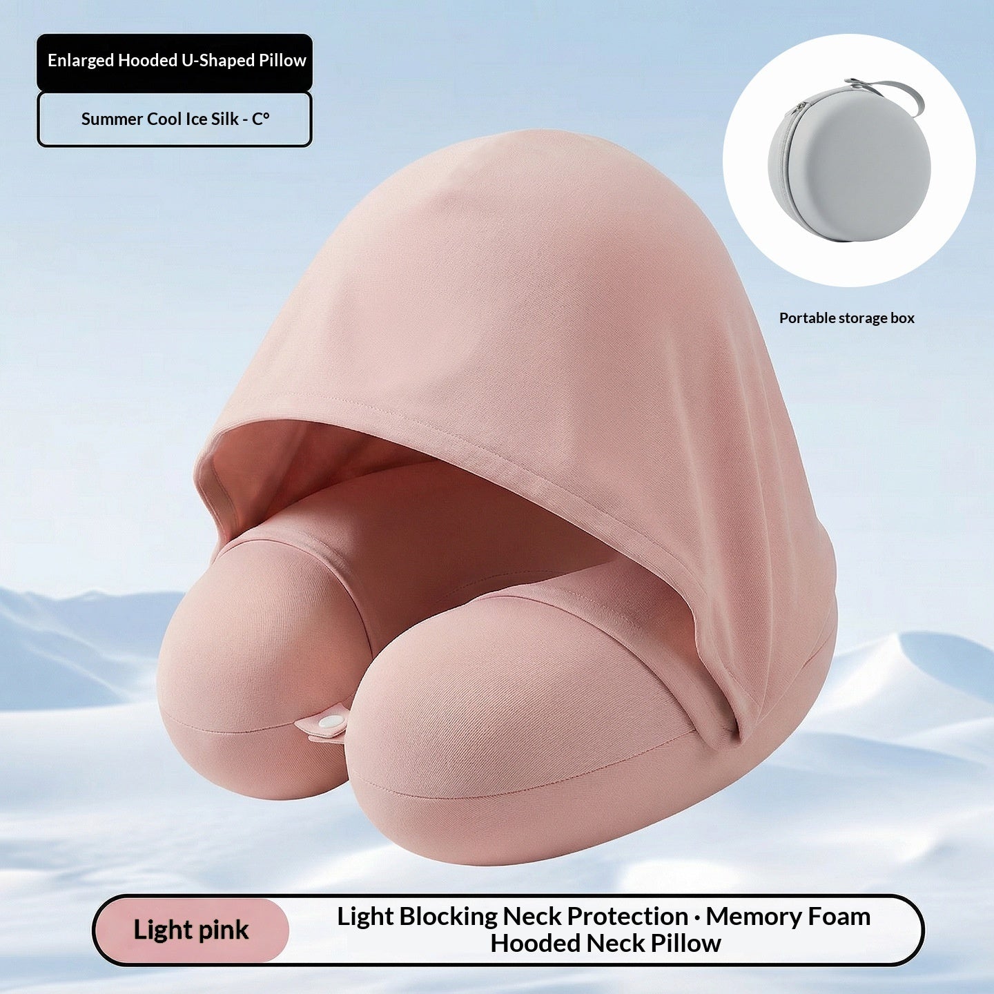 Cross-border Memory Foam Hooded U-Shape Neck Support by DERILUJA LLC