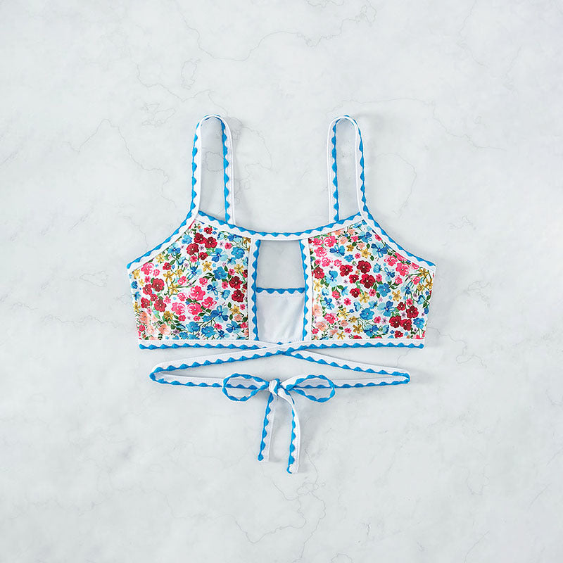 small floral print bikini with tie-back design by eprolo