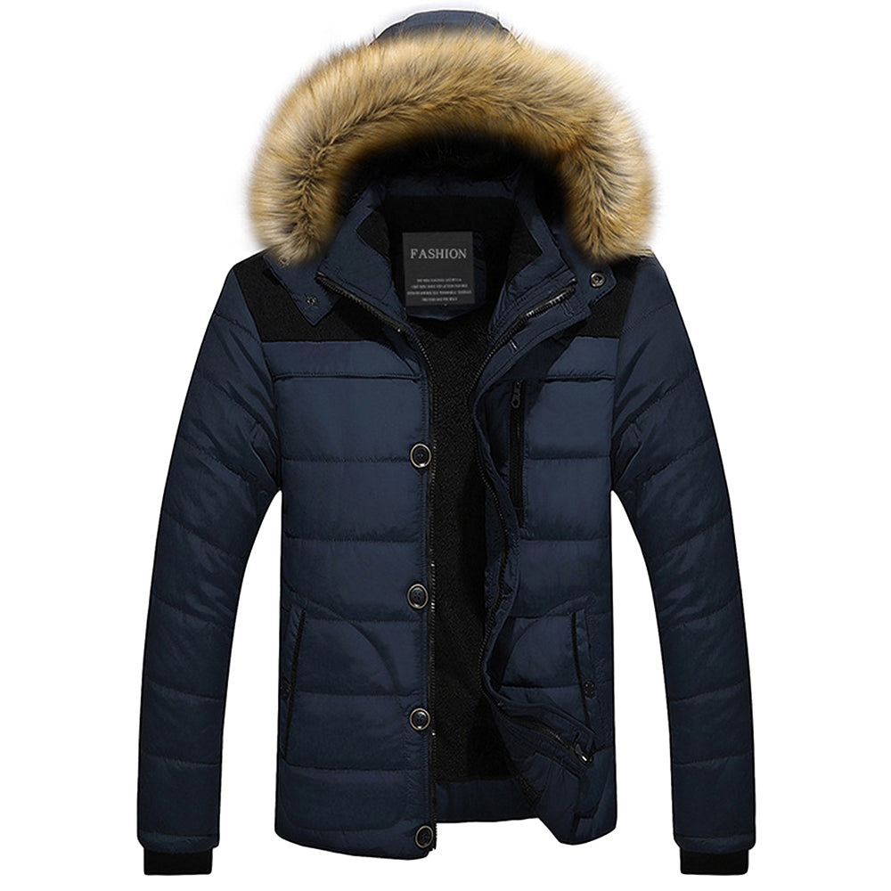 Faux Fur Trim Hooded Puffer Jacket by eprolo