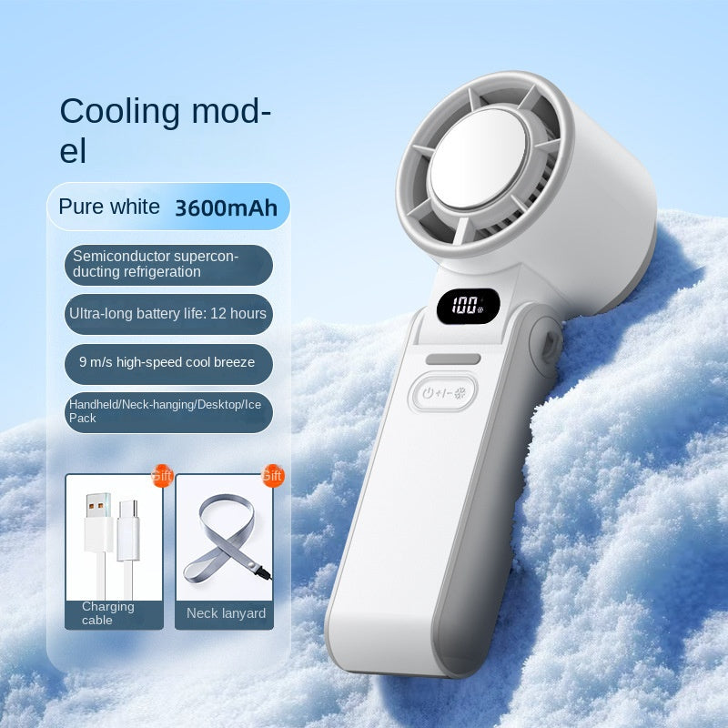 Portable Foldable Neck Fan with Digital Display and Infinite Speed Control, Compact Cooling Handheld Fan for Outdoor Use by eprolo
