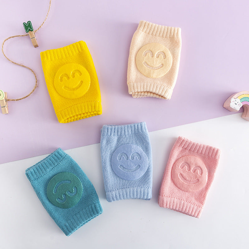 Woolen loop baby socks, elbow protection, walking and crawling, knee protection, baby and child knee protection, smiling face knee protection by eprolo