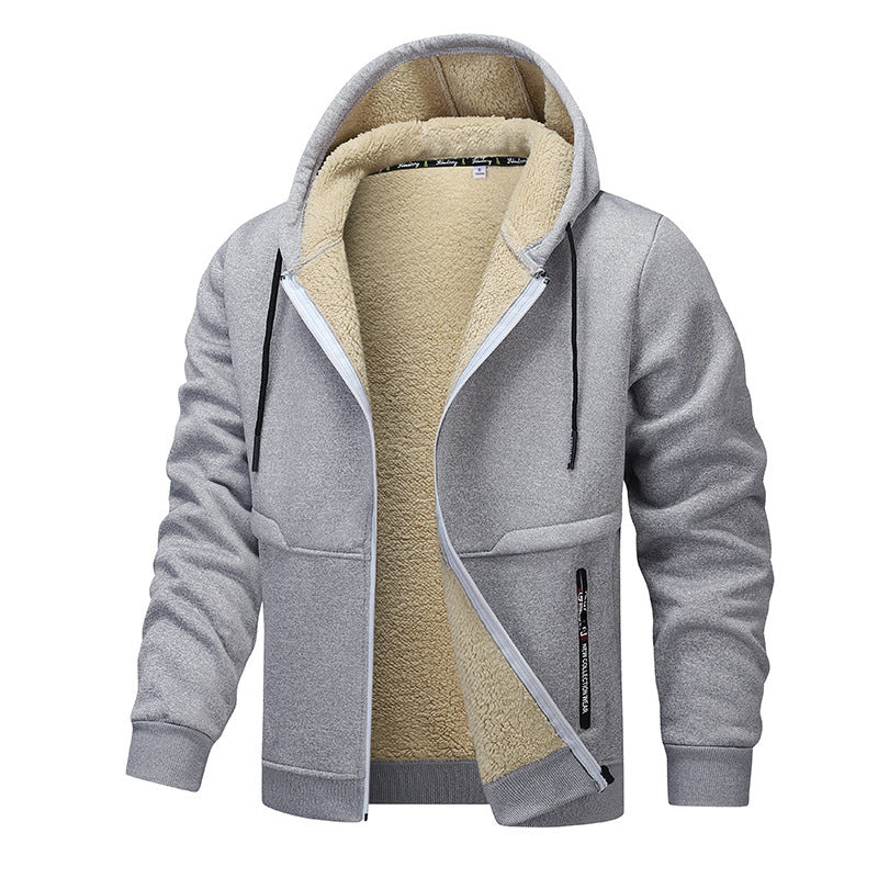 Men's Fashion Lambswool Thickened Coat Sweatshirt by My Store