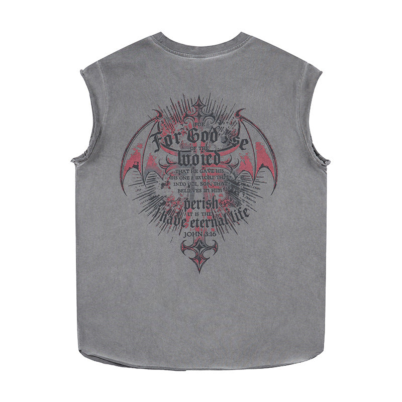 Cross made old dirty wide shoulder vest by eprolo