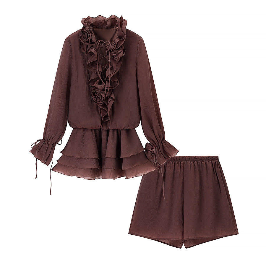 Flower top+shorts set by eprolo