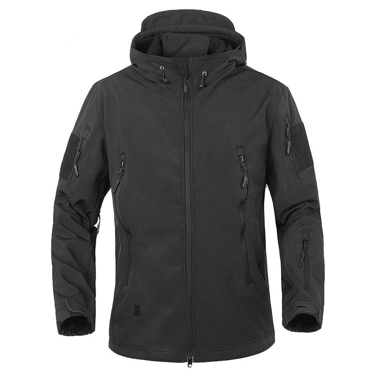 Waterproof soft shell jacket by DERILUJA LLC