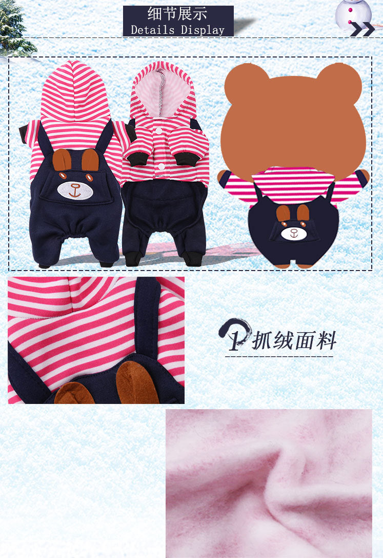 Cross-Border Pet Dog Clothes, Cat Autumn and Winter Four-Legged Cotton Coat, Cartoon Transformation Clothing, Cat Clothing, Dog Clothing Supplies by DERILUJA LLC