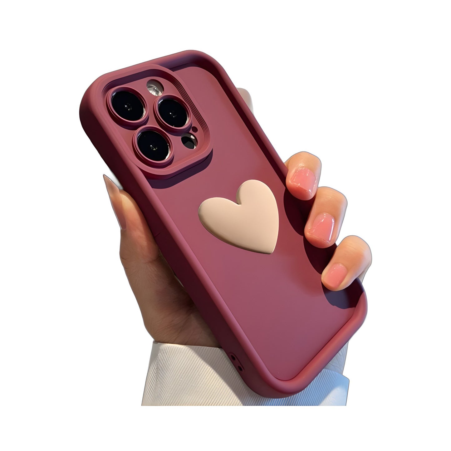 3D Love Suitable for Apple 15 Phone Protective Case Skin friendly Matte iPhone 14 ProMax Lens All Inclusive 16 by eprolo