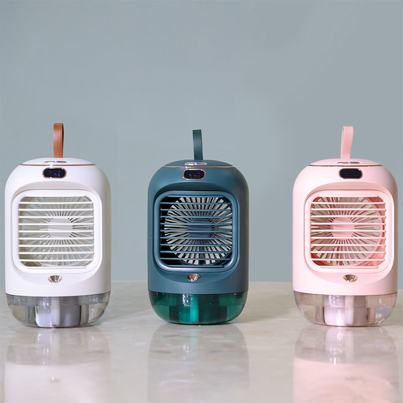 Spray Humidification Cooling Fan Mini Household Desktop Shaking Head Small Fan Usb Portable Air Conditioning Fan by eprolo