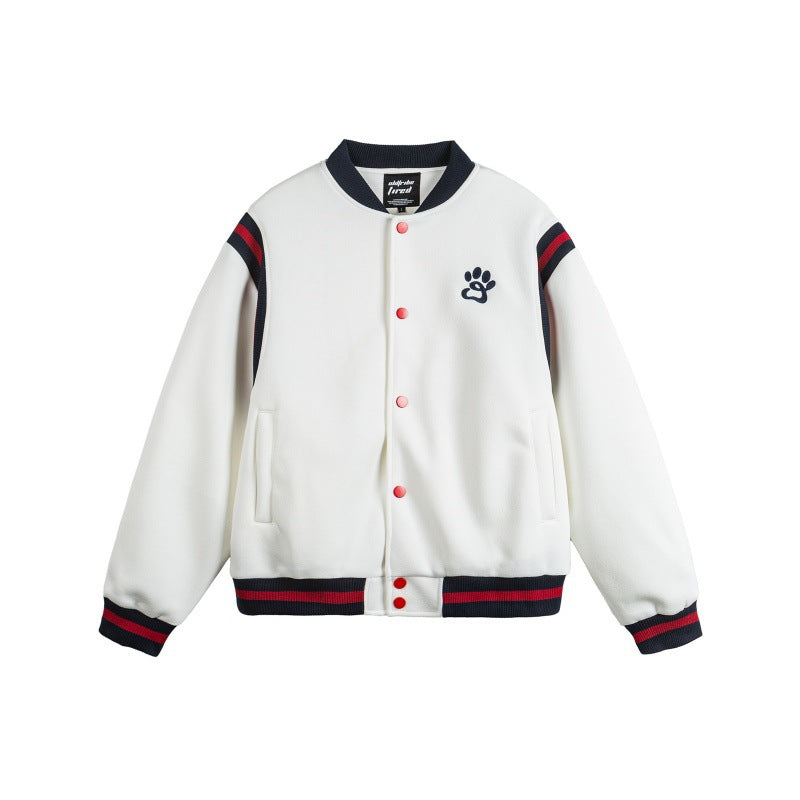 Color-blocked Patchwork Loose Baseball Jacket