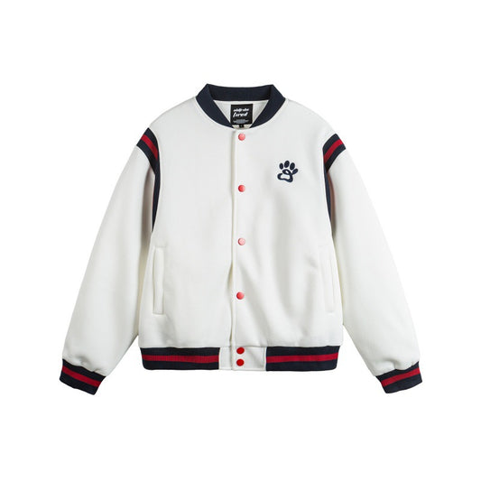 Color-blocked Patchwork Loose Baseball Jacket by eprolo