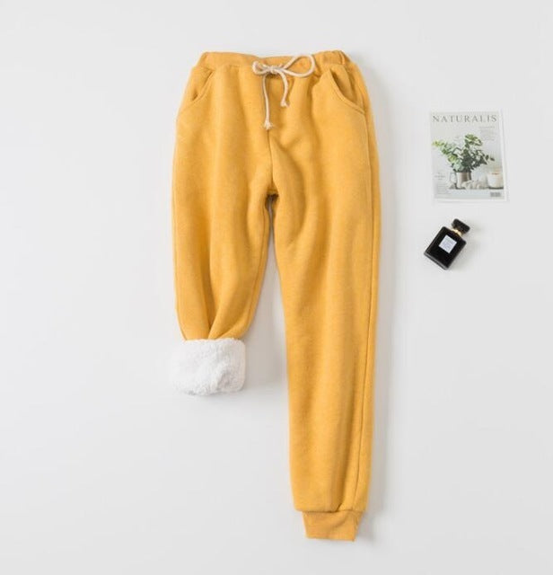 Lamb velvet padded sweatpants by My Store