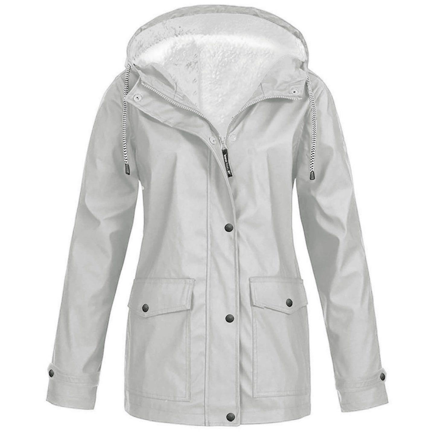 Fleece Jacket Outdoor Mountaineering Hooded Coat Winter Outwear by My Store