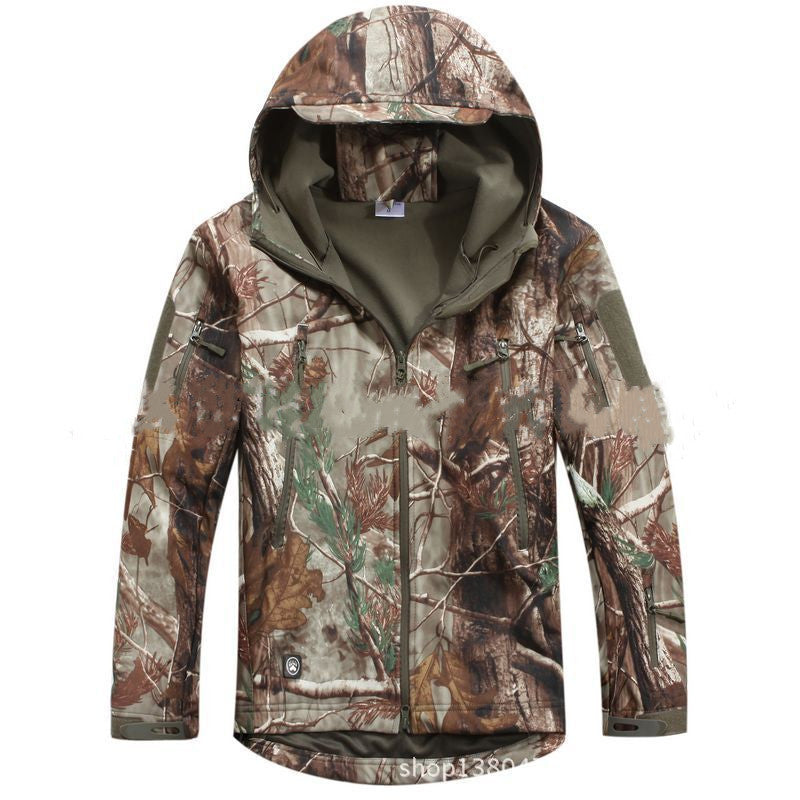 Waterproof soft shell jacket by DERILUJA LLC