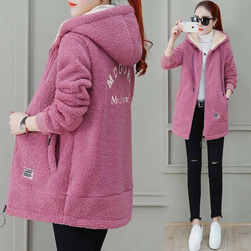 Autumn Winter Coat Cardigan Winter Faux Lamb Fur Coat by My Store