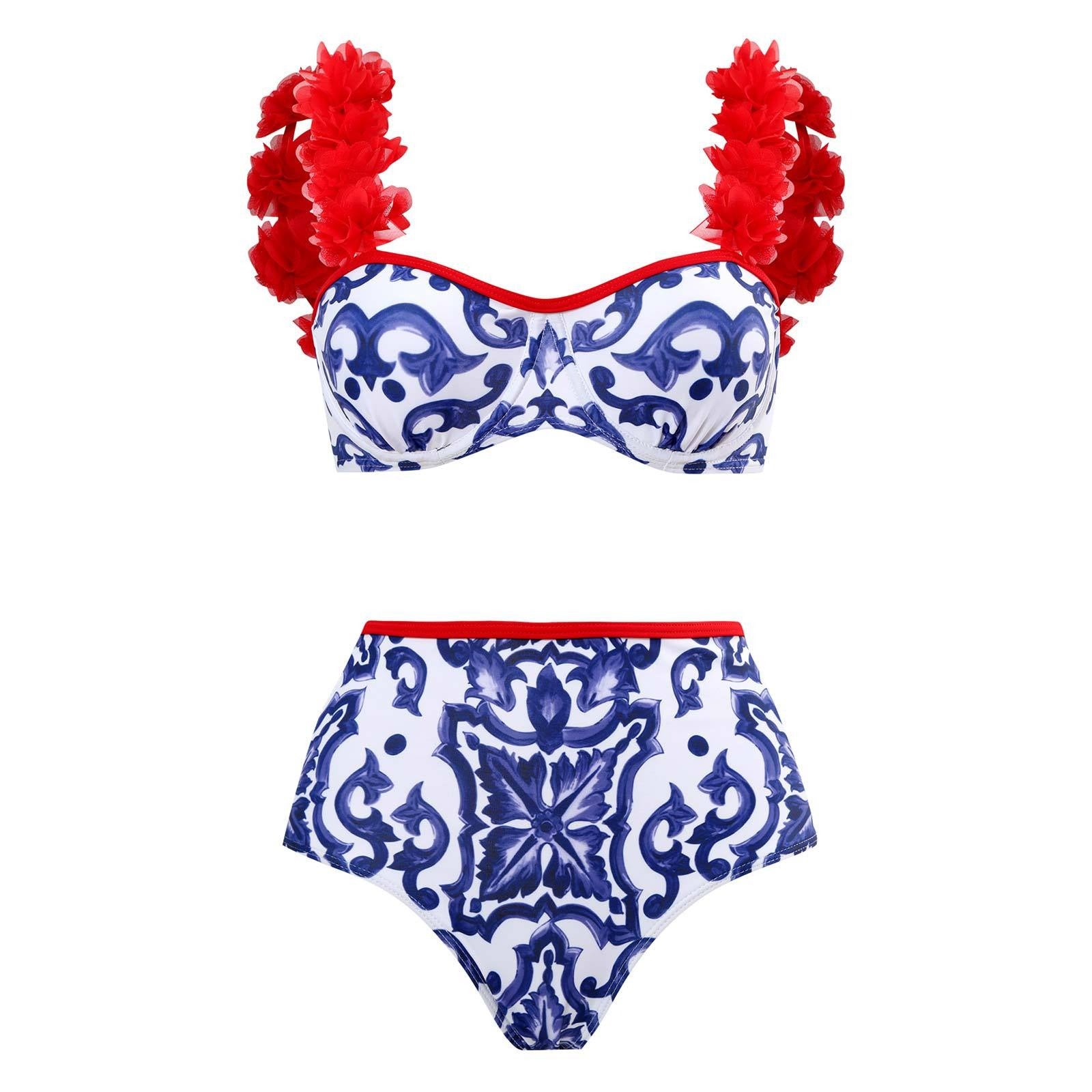 New High Waisted Printed Bikini Swimsuit Sexy Swimsuit Sexy Bikini by eprolo