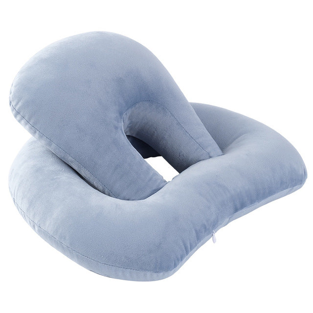 U-Shaped Desk Nap Pillow Neck Supporter Seat Cushion Headrest Travel Neck Pillow With Arm Rest by DERILUJA LLC