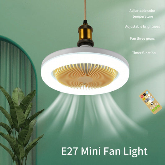 30W Silent 3 Speeds Ceiling Fan with Remote Control with Lighting Lamp E27 Converter Base for Bedroom Living Home by eprolo