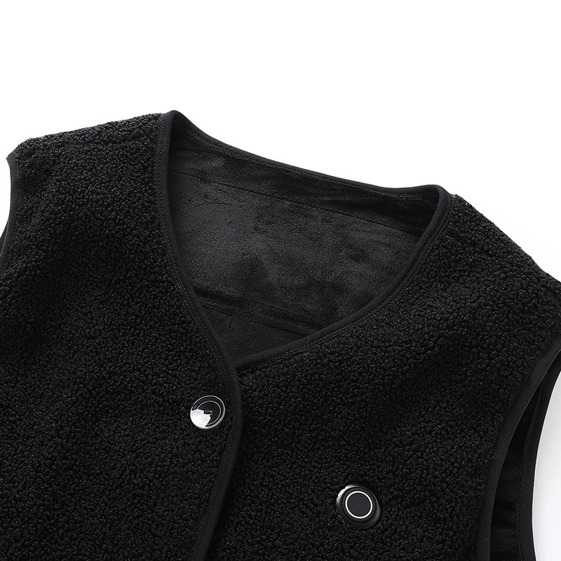 New autumn and winter intelligent heating vest with 16 zones of heating, Teddy velvet fabric, carbon fiber heating and insulation by eprolo