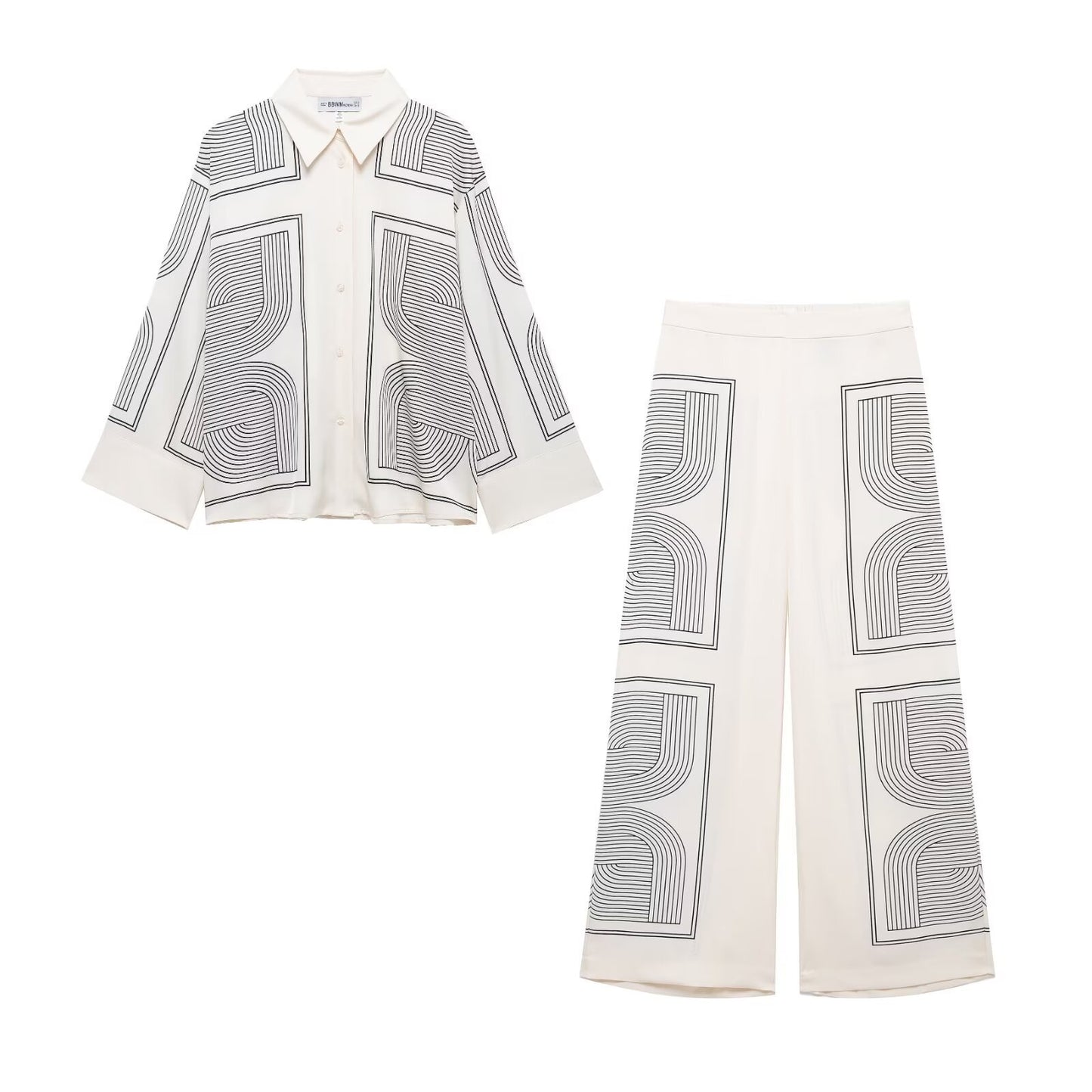 Printed twill shirt and pants set by eprolo