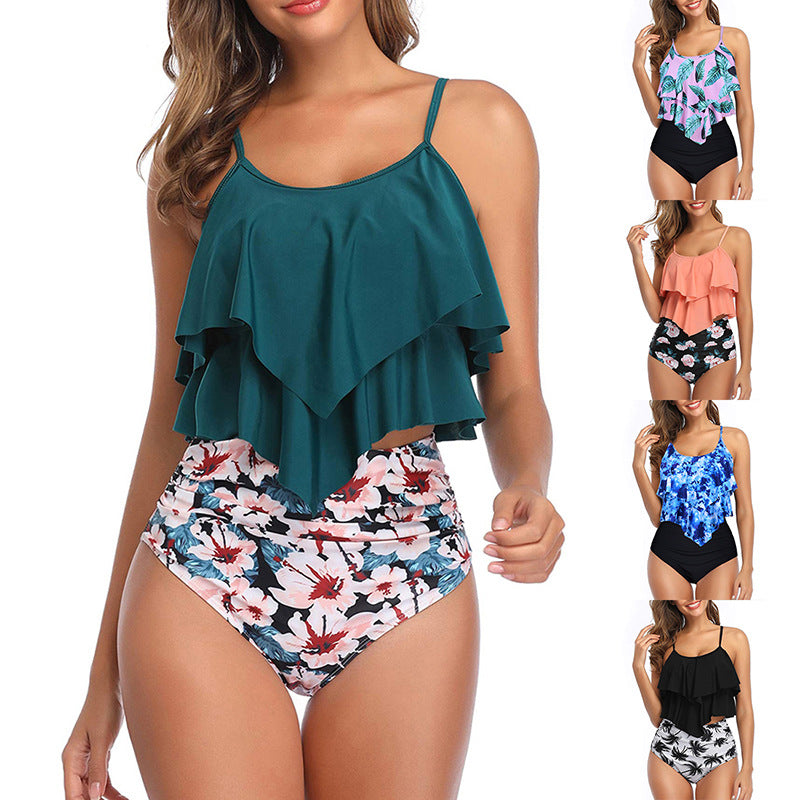 Ruffled Bikini New High Waist Swimsuit Women Swimwear Bikini by eprolo
