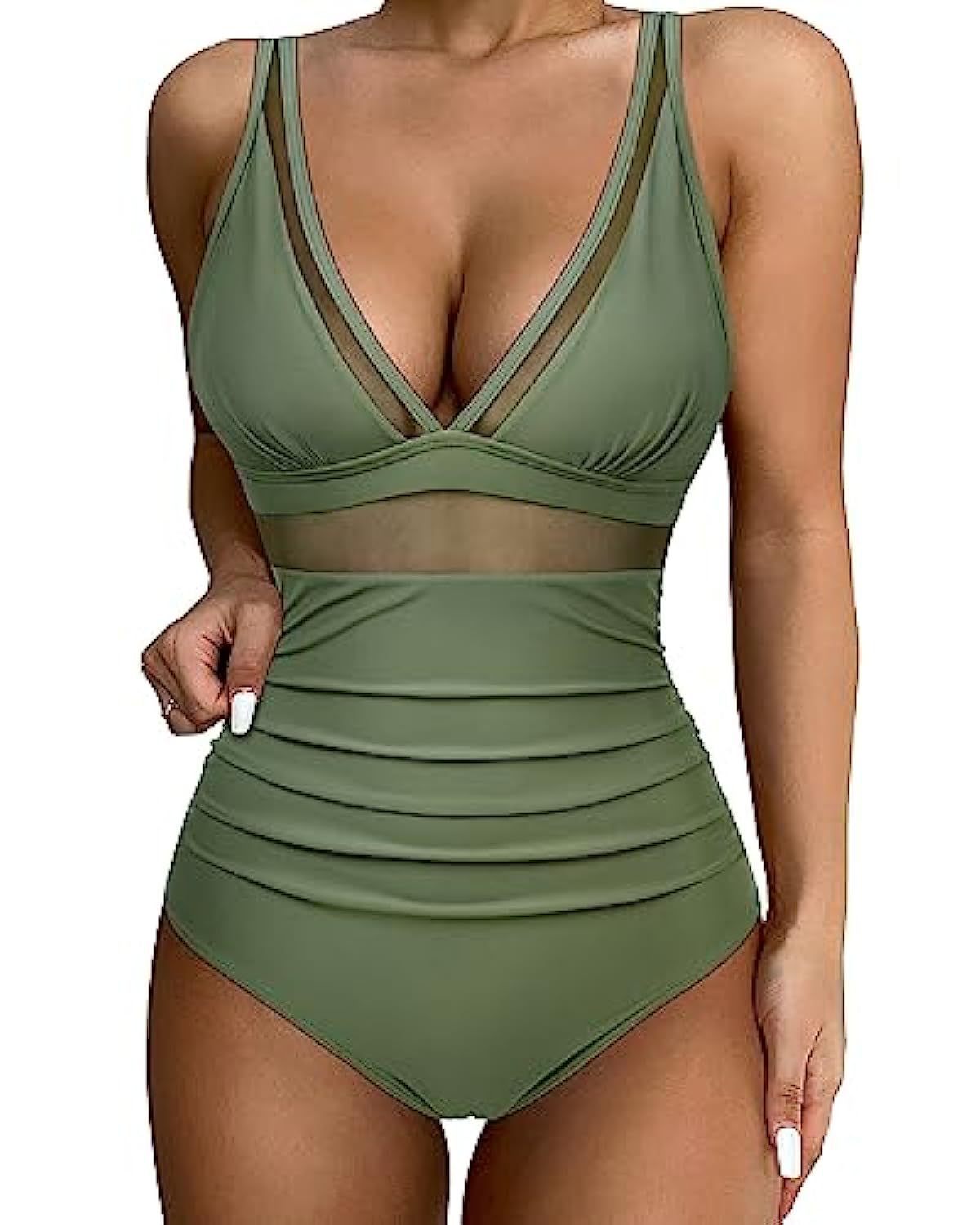 European and American high waisted one-piece swimsuit women's tight and sexy hollow swimsuit by eprolo