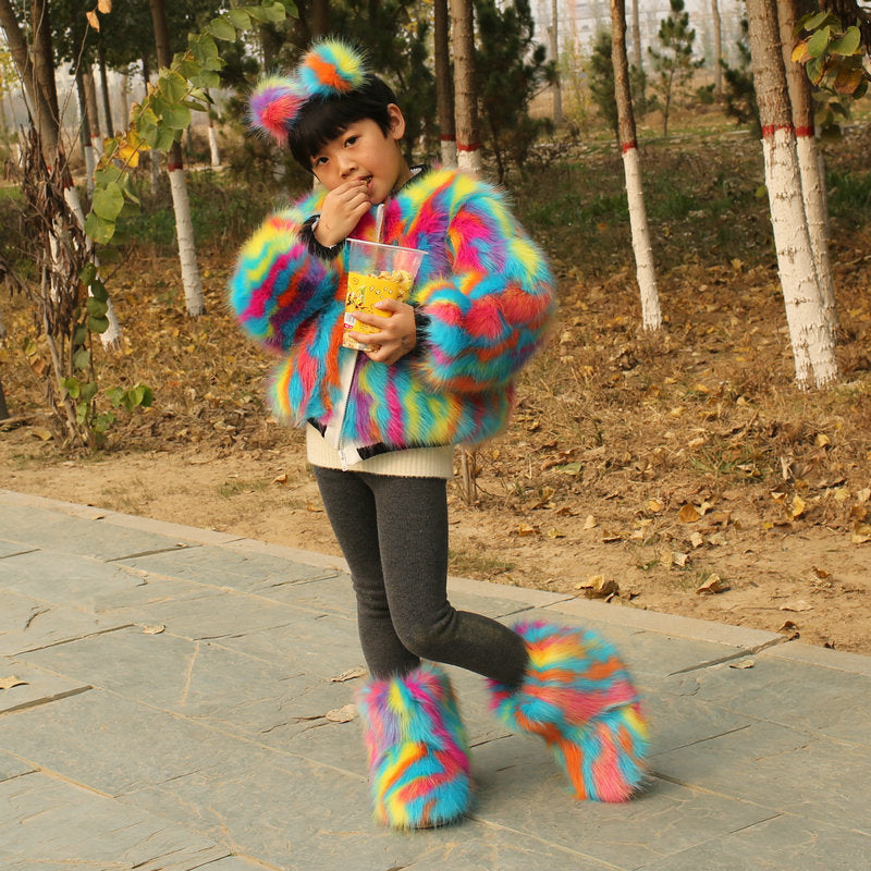 Faux fur coat coat by My Store