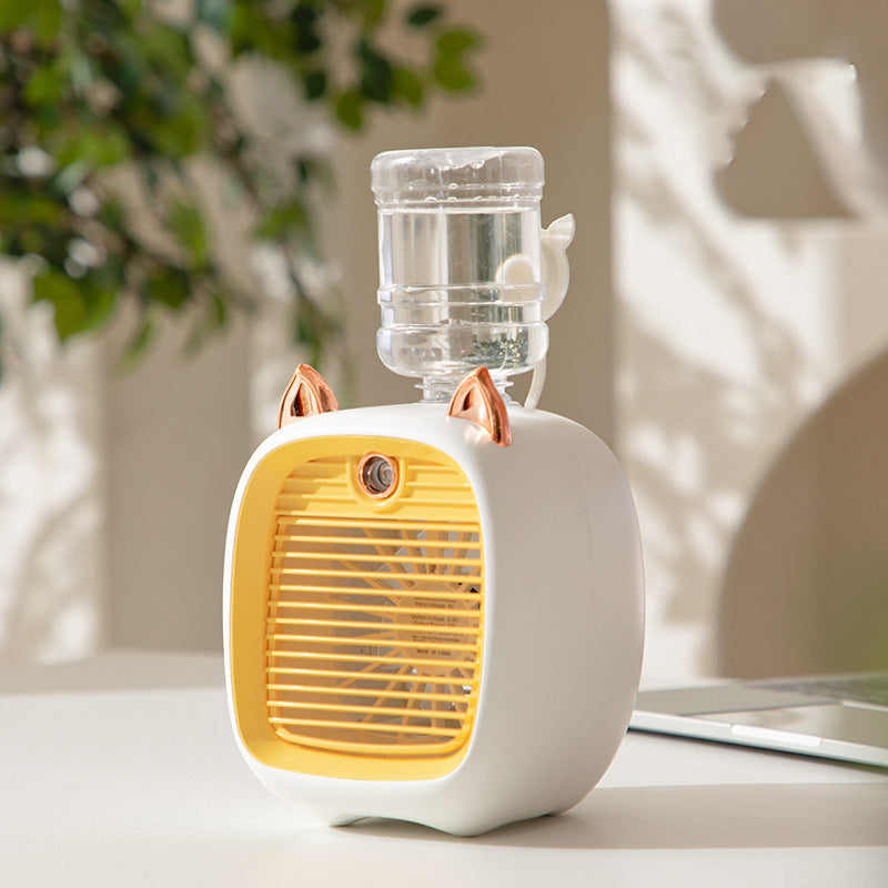 Humidifying Spray Mini Fan Office Desktop Air Cooler USB Charging Portable Desktop Small Fan by eprolo