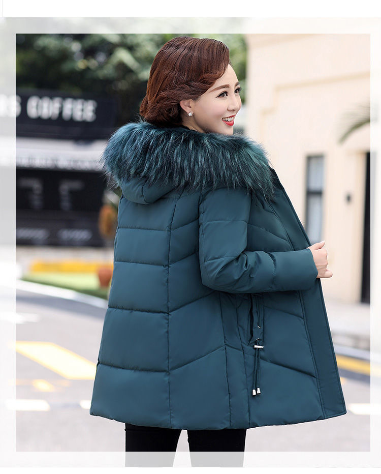 Women’s Plus-Size Mid-Length Padded Winter Coat – Warm Everyday Jacket
